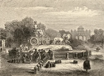 Fontaine de Cibeles, Madrid, illustration tirée de 
